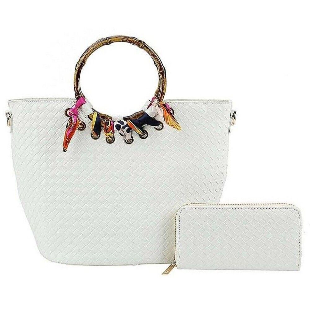 Silk Scarf Plain Satchel Purses and Handbags for Women Shoulder Tote Bags Wallet